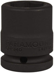 Paramount - 3/4" Drive 27mm Standard Impact Socket - 6 Points, 2-3/32" OAL - USA Tool & Supply