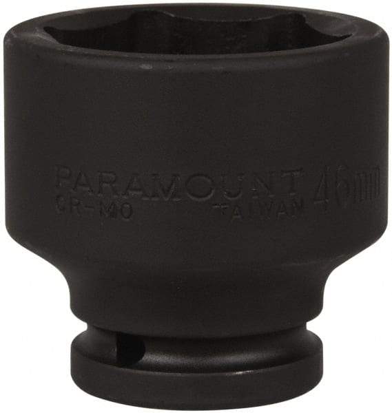 Paramount - 3/4" Drive 46mm Standard Impact Socket - 6 Points, 2-7/16" OAL - USA Tool & Supply