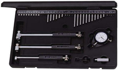 Mitutoyo - 26 Anvil, 0.7 to 6" Dial Bore Gage - 0.0005" Graduation, 4, 6" Gage Depth, Accurate to 0.00008", Carbide Contact Point - USA Tool & Supply