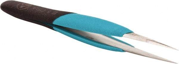 Erem - 5-1/2" OAL 3C-SA Ergonomic Tweezers - Straight, High Precision Tips - USA Tool & Supply