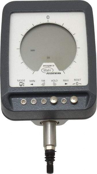 Mahr - 0 to 0.199mm (Reduced), 1mm (Standard)mm Range, 0.00002, 0.00005, 0.0001 & 0.0005" Graduation, Electronic Drop Indicator - Accurate to 0.25& (Reduced), 0.5% (Standard)%, English & Metric System, Digital Display - USA Tool & Supply