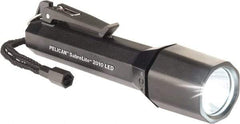 Pelican Products, Inc. - Plastic Industrial Tactical Flashlight - 161 Lumens, 22 hr Runtime, White LED Bulb, Black Body, 3 C Alkaline Batteries Included - USA Tool & Supply