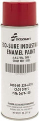 Ability One - Red, Gloss, Enamel Spray Paint - 8 to 10 Sq Ft per Can, 11 oz Container - USA Tool & Supply