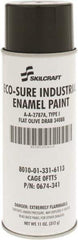 Ability One - Olive Drab, Flat, Enamel Spray Paint - 8 to 10 Sq Ft per Can, 11 oz Container - USA Tool & Supply