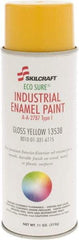 Ability One - Yellow, Gloss, Enamel Spray Paint - 8 to 10 Sq Ft per Can, 11 oz Container - USA Tool & Supply