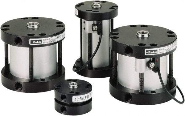 Parker - 1" Stroke x 3" Bore Single Acting Air Cylinder - 1/4 Port, 5/8-18 Rod Thread, -10 to 200°F - USA Tool & Supply