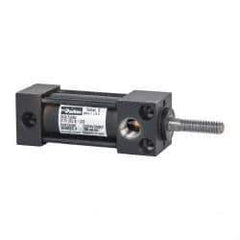 Parker - 1" Stroke x 3/4" Bore Double Acting Air Cylinder - 1/8 Port, 1/4-20 Rod Thread, 200 Max psi, -10 to 165°F - USA Tool & Supply