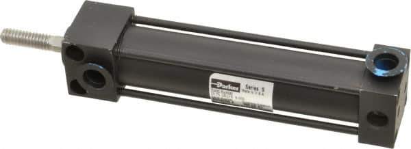 Parker - 3" Stroke x 3/4" Bore Double Acting Air Cylinder - 1/8 Port, 1/4-20 Rod Thread, 200 Max psi, -10 to 165°F - USA Tool & Supply