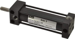 Parker - 3" Stroke x 1" Bore Double Acting Air Cylinder - 1/8 Port, 5/16-18 Rod Thread, 200 Max psi, -10 to 165°F - USA Tool & Supply
