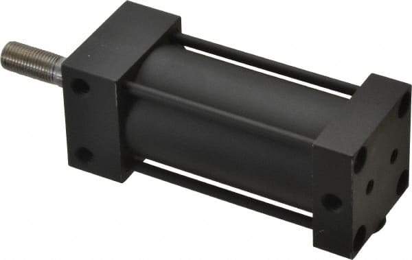 Parker - 2" Stroke x 1-1/4" Bore Double Acting Air Cylinder - 1/8 Port, 3/8-24 Rod Thread, 200 Max psi, -10 to 165°F - USA Tool & Supply