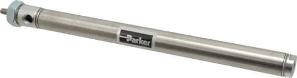 Parker - 8" Stroke x 3/4" Bore Double Acting Air Cylinder - 1/8 Port, 1/4-28 Rod Thread, 250 Max psi, 14 to 140°F - USA Tool & Supply