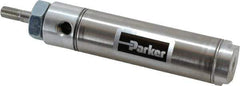 Parker - 2" Stroke x 1-1/16" Bore Double Acting Air Cylinder - 1/8 Port, 5/16-24 Rod Thread, 250 Max psi, 14 to 140°F - USA Tool & Supply