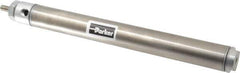 Parker - 8" Stroke x 1-1/16" Bore Double Acting Air Cylinder - 1/8 Port, 5/16-24 Rod Thread, 250 Max psi, 14 to 140°F - USA Tool & Supply