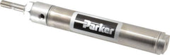 Parker - 5" Stroke x 1-1/4" Bore Double Acting Air Cylinder - 1/8 Port, 7/16-20 Rod Thread, 250 Max psi, 14 to 140°F - USA Tool & Supply