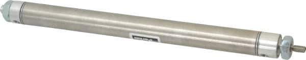 Parker - 10" Stroke x 1-1/16" Bore Double Acting Air Cylinder - 1/8 Port, 5/16-24 Rod Thread, 250 Max psi, 14 to 140°F - USA Tool & Supply