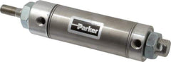 Parker - 2" Stroke x 1-1/2" Bore Double Acting Air Cylinder - 1/8 Port, 7/16-20 Rod Thread, 250 Max psi, 14 to 140°F - USA Tool & Supply