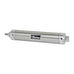 Parker - 10" Stroke x 2-1/2" Bore Double Acting Air Cylinder - 1/4 Port, 1/2-20 Rod Thread, 250 Max psi, 14 to 140°F - USA Tool & Supply