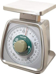 Taylor - 50 Lb. Capacity, Analog Dial Portion Control Scale - 1/8 oz. Graduation, 6 x 5" Platform - USA Tool & Supply