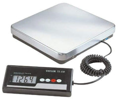 Taylor - 12" x 12" Wide Base, 150 Lb Capacity, LCD with 6' Cable Receiving Scale - Stainless Steel Platform - USA Tool & Supply