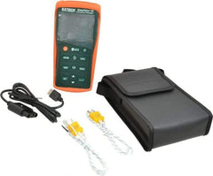 Extech - -200 to 1999.9°F, Temp Recorder - Dual Input Datalogging Thermometer - USA Tool & Supply