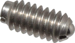 Gibraltar - 1/4-20, 0.125" Ball Diam, 17/32" Body Length, 0.035" Max Ball Reach, Threaded Ball Plunger - Stainless Steel Body, Stainless Steel Ball, 4 Lb Initial End Force, 12 Lb Final End Force - USA Tool & Supply