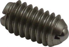 Gibraltar - 5/16-18, 0.156" Ball Diam, 37/64" Body Length, 0.04" Max Ball Reach, Threaded Ball Plunger - Stainless Steel Body, Stainless Steel Ball, 6 Lb Initial End Force, 17 Lb Final End Force - USA Tool & Supply