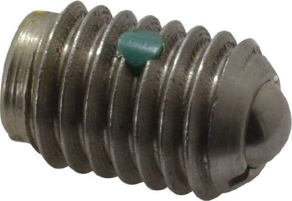 Gibraltar - 1/2-13, 0.281" Ball Diam, 3/4" Body Length, 0.072" Max Ball Reach, Threaded Ball Plunger - Stainless Steel Body, Stainless Steel Ball, 6 Lb Initial End Force, 30 Lb Final End Force, Locking Element - USA Tool & Supply