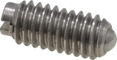 Gibraltar - 6-40, 0.078" Ball Diam, 5/16" Body Length, 0.023" Max Ball Reach, Threaded Ball Plunger - Stainless Steel Body, Stainless Steel Ball, 0.5 Lb Initial End Force, 1 Lb Final End Force - USA Tool & Supply