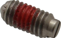 Gibraltar - 8-36, 0.093" Ball Diam, 11/32" Body Length, 0.025" Max Ball Reach, Threaded Ball Plunger - Stainless Steel Body, Stainless Steel Ball, 0.5 Lb Initial End Force, 1.25 Lb Final End Force, Locking Element - USA Tool & Supply