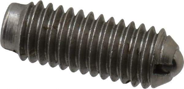 Gibraltar - 10-32, 0.093" Ball Diam, 33/64" Body Length, 0.025" Max Ball Reach, Threaded Ball Plunger - Stainless Steel Body, Stainless Steel Ball, 1.5 Lb Initial End Force, 3 Lb Final End Force - USA Tool & Supply