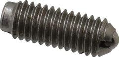Gibraltar - 10-32, 0.093" Ball Diam, 33/64" Body Length, 0.025" Max Ball Reach, Threaded Ball Plunger - Stainless Steel Body, Stainless Steel Ball, 1.5 Lb Initial End Force, 3 Lb Final End Force - USA Tool & Supply