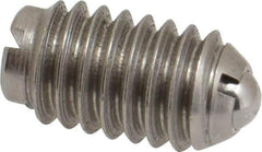 Gibraltar - 5/16-18, 0.156" Ball Diam, 37/64" Body Length, 0.04" Max Ball Reach, Threaded Ball Plunger - Stainless Steel Body, Stainless Steel Ball, 4 Lb Initial End Force, 9 Lb Final End Force - USA Tool & Supply