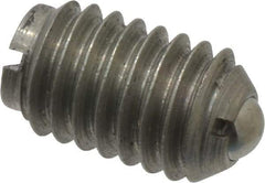 Gibraltar - 3/8-16, 0.187" Ball Diam, 5/8" Body Length, 0.048" Max Ball Reach, Threaded Ball Plunger - Stainless Steel Body, Stainless Steel Ball, 5 Lb Initial End Force, 10 Lb Final End Force, Locking Element - USA Tool & Supply