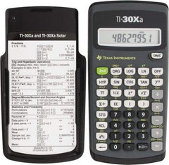 Texas Instruments - LCD 1 Function Handheld Calculator - 10 x 1 Display Size, Dark Gray & Black, (2) A76 Batteries Powered, 6" Long x 3-1/8" Wide - USA Tool & Supply