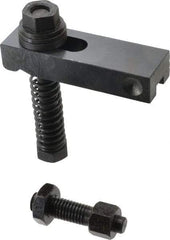 Value Collection - 5/8-11 Tap Size, Steel Strap Clamp Assembly - Single End Clamp, Radius Strap Nose, 7/8" Strap Thickness, 1" Travel, 4-1/2" Strap Len, 1-1/2" Strap Width - USA Tool & Supply