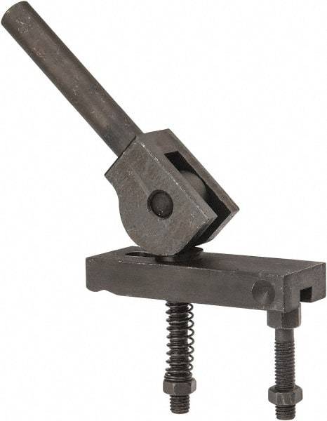 Value Collection - 3/8-16 Tap Size, Steel Strap Clamp Assembly - Center Cam, 5/8" Strap Thickness, 1" Travel, 4" Strap Len, 1-1/4" Strap Width - USA Tool & Supply