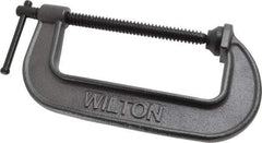 Wilton - Light-Duty 6" Max Opening, 2-3/4" Throat Depth, Ductile Iron Standard C-Clamp - 2,450 Lb Capacity, 0" Min Opening, Standard Throat Depth - USA Tool & Supply