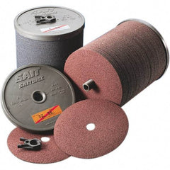 Sait - 4-1/2" Diam 7/8" Hole 60 Grit Fiber Disc - Medium Grade, Zirconia Alumina, Series 3Z - USA Tool & Supply