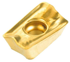 Iscar - HM90 APKT1003 Grade IC910 Carbide Milling Insert - AlTiN Finish, 0.139" Thick, 0.8mm Corner Radius - USA Tool & Supply