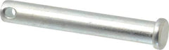 Made in USA - 3/8" Pin Diam, 2-1/2" OAL, Standard Clevis Pin - 5/32" Hole, 2-11/32" Usable Length, Zinc-Plated Steel - USA Tool & Supply