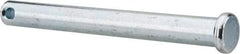 Made in USA - 3/8" Pin Diam, 3-1/2" OAL, Standard Clevis Pin - 5/32" Hole, 3-11/32" Usable Length, Zinc-Plated Steel - USA Tool & Supply