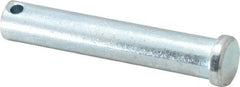 Made in USA - 1/2" Pin Diam, 2-3/4" OAL, Standard Clevis Pin - 5/32" Hole, 2-19/32" Usable Length, Zinc-Plated Steel - USA Tool & Supply