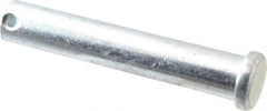 Made in USA - 5/8" Pin Diam, 3-1/2" OAL, Standard Clevis Pin - 5/32" Hole, 3-11/32" Usable Length, Zinc-Plated Steel - USA Tool & Supply