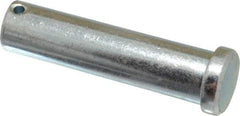 Made in USA - 3/4" Pin Diam, 3" OAL, Standard Clevis Pin - 5/32" Hole, 2-27/32" Usable Length, Zinc-Plated Steel - USA Tool & Supply