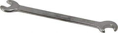 Blackhawk by Proto - 13/64" x 15/64" Standard Ignition Open End Wrench - 3-3/16" OAL, Double End, Satin Finish, 15° & 60° Head Angle - USA Tool & Supply