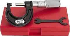 Starrett - 0 to 1" Range, 0.0001" Graduation, Mechanical Outside Micrometer - Friction Thimble, Accurate to 0.00005" - USA Tool & Supply