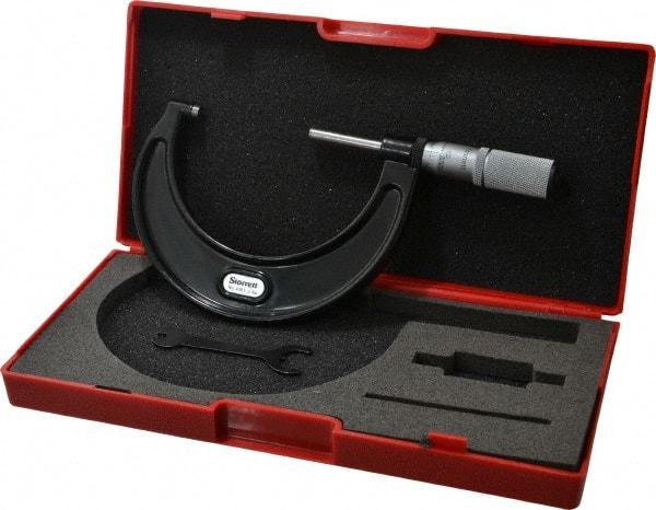 Starrett - 2 to 3" Range, 0.0001" Graduation, Mechanical Outside Micrometer - Friction Thimble, Accurate to 0.00005" - USA Tool & Supply
