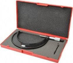 Starrett - 4 to 5" Range, 0.0001" Graduation, Mechanical Outside Micrometer - Ratchet Stop Thimble, Accurate to 0.0001" - USA Tool & Supply