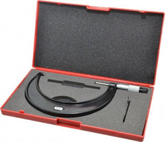 Starrett - 5 to 6" Range, 0.0001" Graduation, Mechanical Outside Micrometer - Ratchet Stop Thimble, Accurate to 0.0001" - USA Tool & Supply