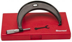 Starrett - 5 to 6" Range, 0.0001" Graduation, Mechanical Outside Micrometer - Friction Thimble, Accurate to 0.00005" - USA Tool & Supply